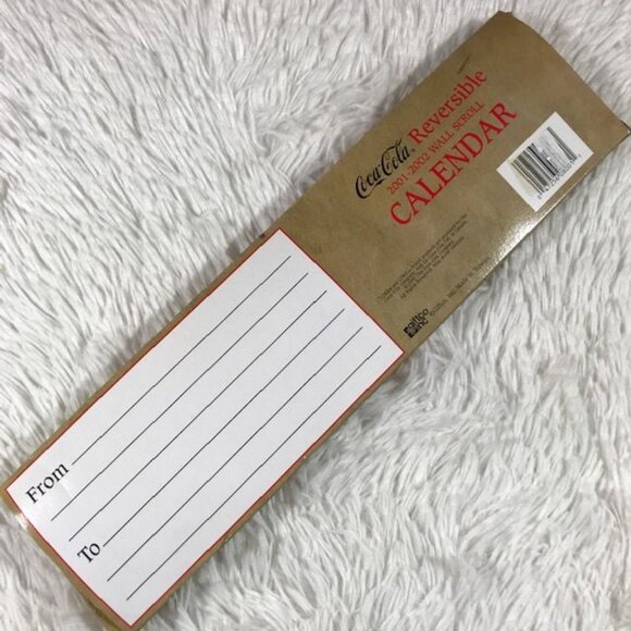 NWOT Vintage Coca-Cola Reversible 2001-2002 Wall Scroll Calendar - Picture 14 of 14